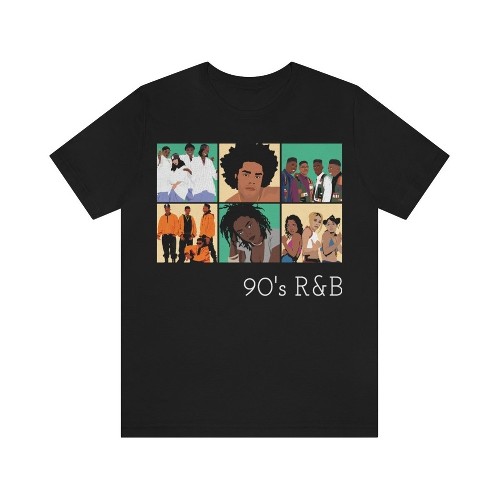 R&B T Shirt Unisex 90s Tee For Music Lovers With Fave RnB Artists Shirt